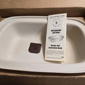 The Pampered Chef Rectangular Lid/Bowl 17" ×11 1/2"×4" 18 Cup Volume #1435 NIB